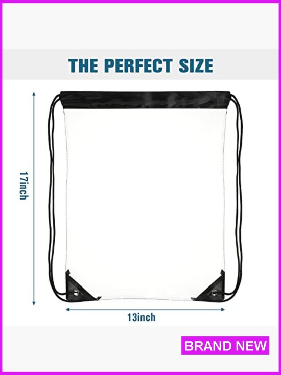 Clear PVC Drawstring Backpack Transparent Stadium Bag Waterproof Sport Event main image 4